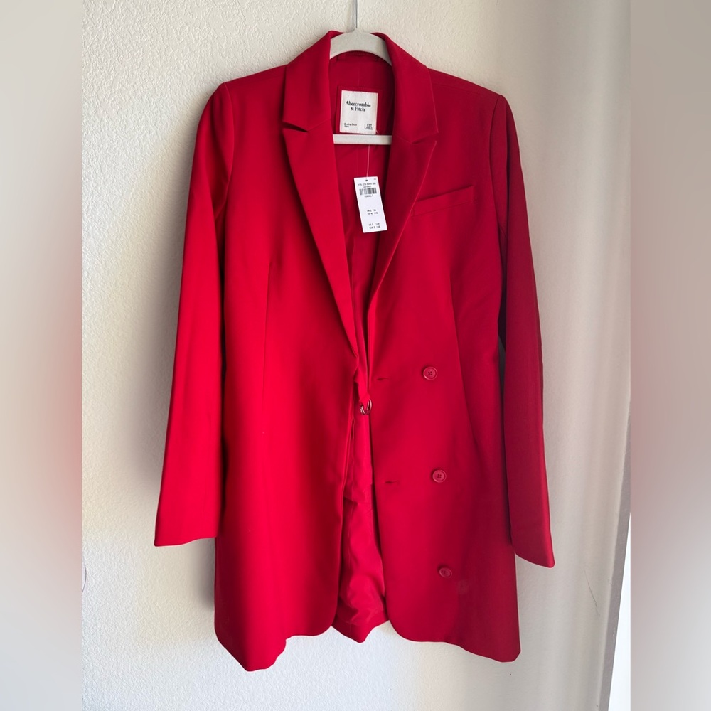 Abercrombie Red Wrap Blazer Dress